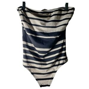 Liz Clairborne Strapless Onepiece Gradient Low Back Strap Built-In Shelf Bra 14